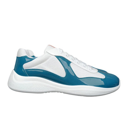 PRADA America's Cup Blue Sneakers - White Unisex Streetwear Limited Edition