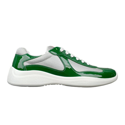 PRADA America's Cup Silver Sneakers - Green Unisex Streetwear Limited Edition