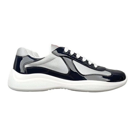 PRADA America's Cup Silver Sneakers - Navy Unisex Streetwear Limited Edition