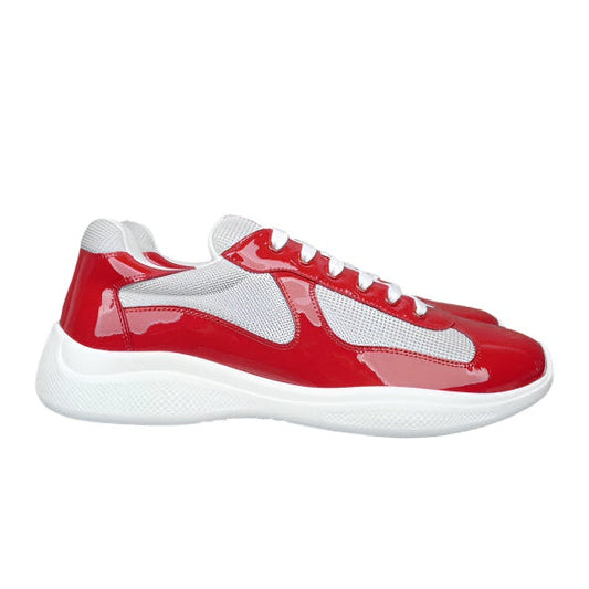 PRADA America's Cup Silver Sneakers - Red Unisex Streetwear Limited Edition