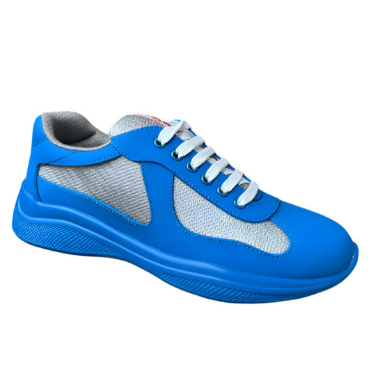 PRADA America's Cup Soft Rubber Silver Sneakers - Blue Unisex Streetwear Limited Edition