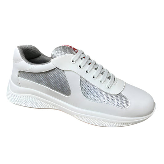 PRADA America's Cup Soft Rubber Silver Sneakers - White Unisex Streetwear Limited Edition