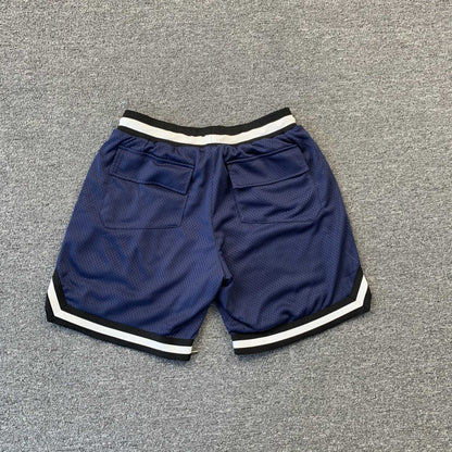 RHUDE Court Logo Shorts - Navy Unisex Streetwear Limited Edition - The RHUDE COURT LOGO SHORTS NAVY - REPLICA blend vintage basketball aesthetics with luxury streetwear