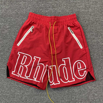 RHUDE Rh Logo Shorts - Red Unisex Streetwear Limited Edition - The RHUDE RH LOGO SHORTS RED - REPLICA combine luxury streetwear aesthetics with ultimate comfort