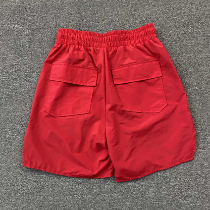 RHUDE Rh Logo Shorts - Red Unisex Streetwear Limited Edition - The RHUDE RH LOGO SHORTS RED - REPLICA combine luxury streetwear aesthetics with ultimate comfort