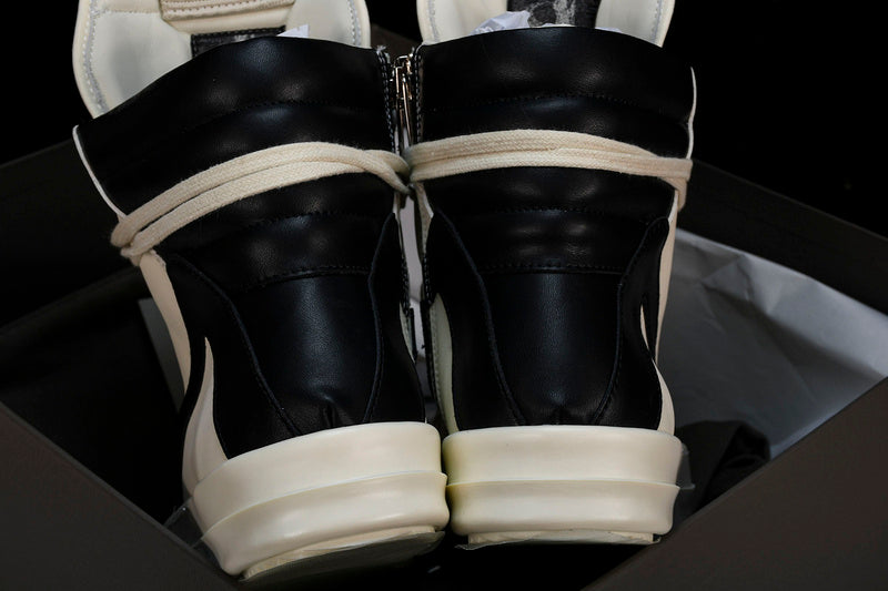RICK Owens Geobasket Milk - Black Unisex Streetwear Limited Edition - The RICK OWENS GEOBASKET MILK BLACK - REPLICA is the ultimate fusion of high-fashion luxury