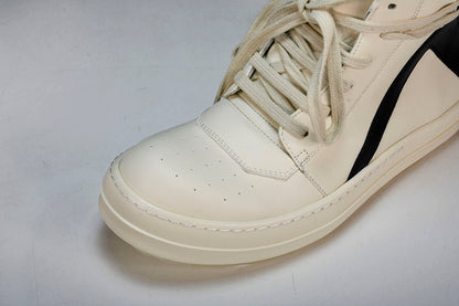 RICK OWENS GEOBASKET MILK BLACK - logo - replica sneakers