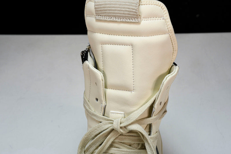 RICK OWENS GEOBASKET MILK BLACK - logo - replica sneakers