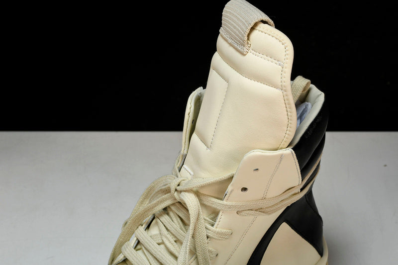 RICK OWENS GEOBASKET MILK BLACK - logo - replica sneakers
