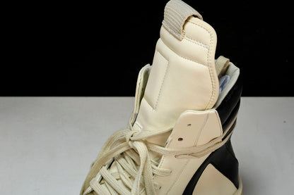 RICK OWENS GEOBASKET MILK BLACK - logo - replica sneakers