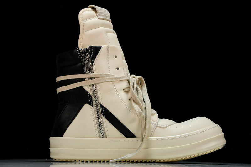 RICK Owens Geobasket Milk - Black Unisex Streetwear Limited Edition - The RICK OWENS GEOBASKET MILK BLACK - REPLICA is the ultimate fusion of high-fashion luxury