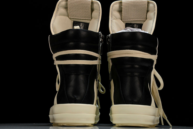RICK Owens Geobasket Milk - Black Unisex Streetwear Limited Edition - The RICK OWENS GEOBASKET MILK BLACK - REPLICA is the ultimate fusion of high-fashion luxury