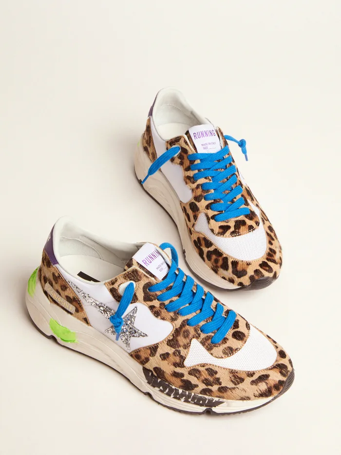 Running Sole Sneakers In Leopard-print Pony Skin - White Unisex Streetwear Limited Edition