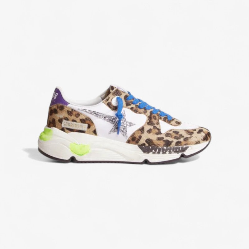 Running Sole Sneakers In Leopard-print Pony Skin - White Unisex Streetwear Limited Edition