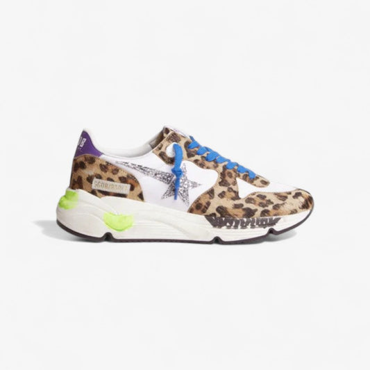 Running Sole Sneakers In Leopard-print Pony Skin - White Unisex Streetwear Limited Edition