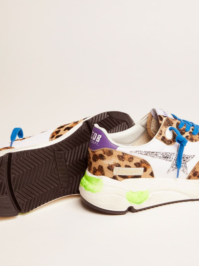 Running Sole Sneakers In Leopard-print Pony Skin - White Unisex Streetwear Limited Edition