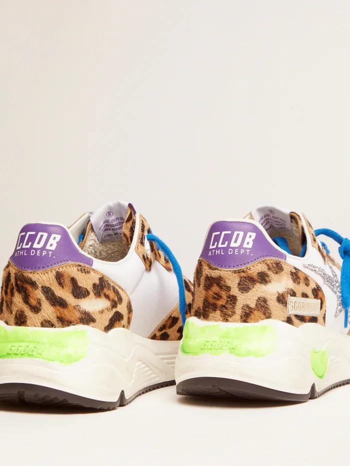 Running Sole Sneakers In Leopard-print Pony Skin - White Unisex Streetwear Limited Edition