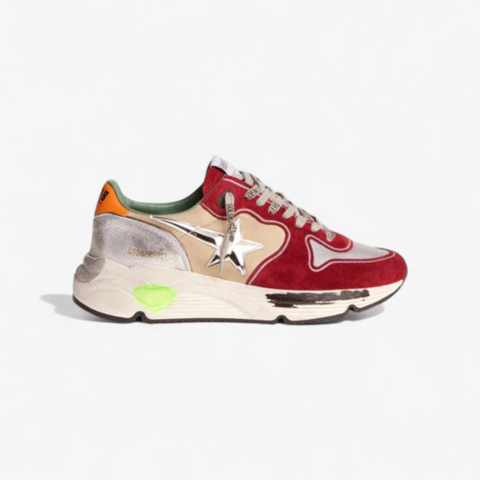 Running Sole Sneakers With 3d Star And Heel Tab - Orange Unisex Streetwear Limited Edition
