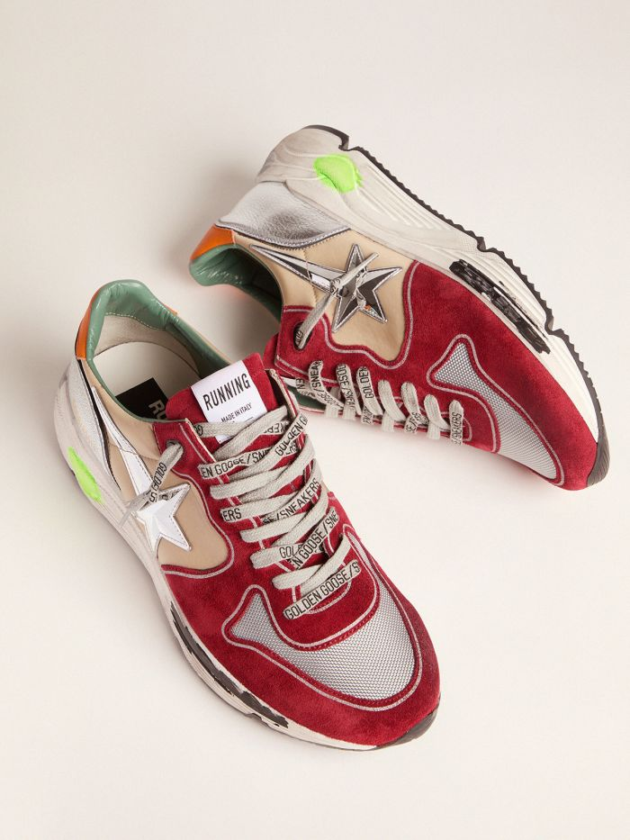 Running Sole Sneakers With 3d Star And Heel Tab - Orange Unisex Streetwear Limited Edition