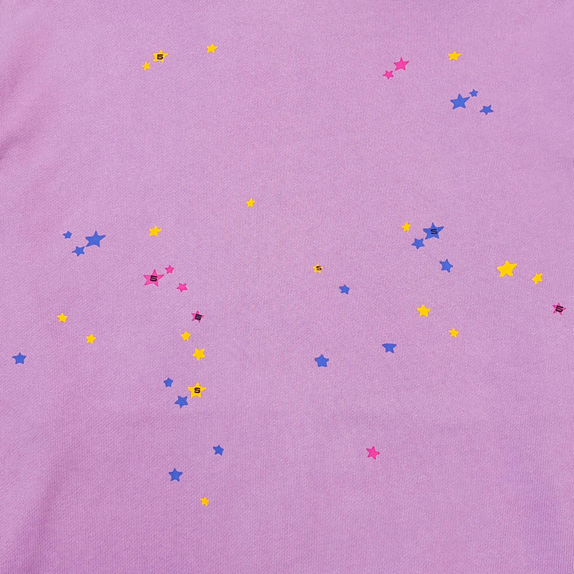 SP5DER Acai Hoodie - Purple Unisex Streetwear Limited Edition - The SP5DER ACAI HOODIE PURPLE - REPLICA is a bold statement piece that brings vibrant