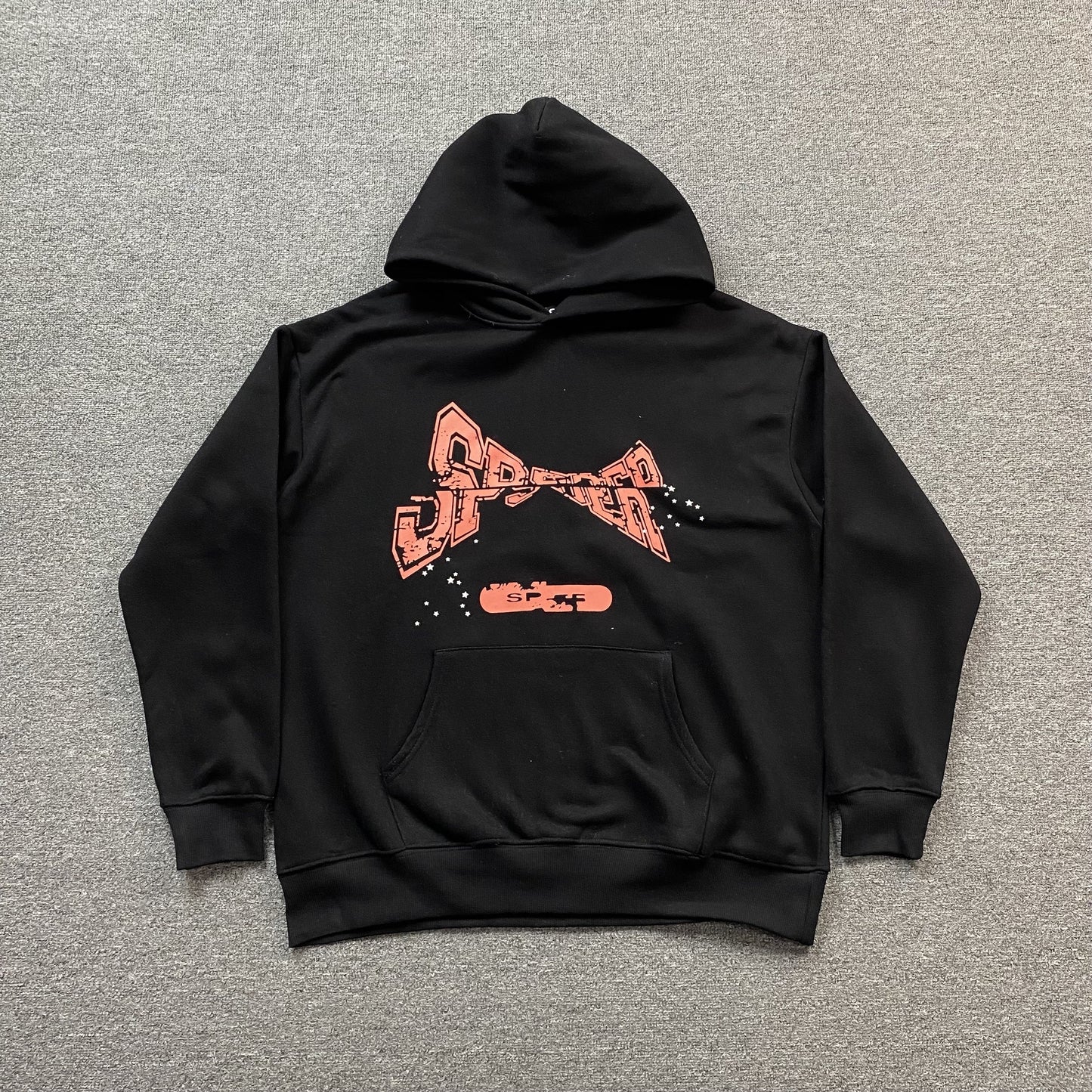 SP5DER Adult Hoodie - Black Unisex Streetwear Limited Edition - The SP5DER ADULT HOODIE BLACK - REPLICA is a bold and versatile addition to any