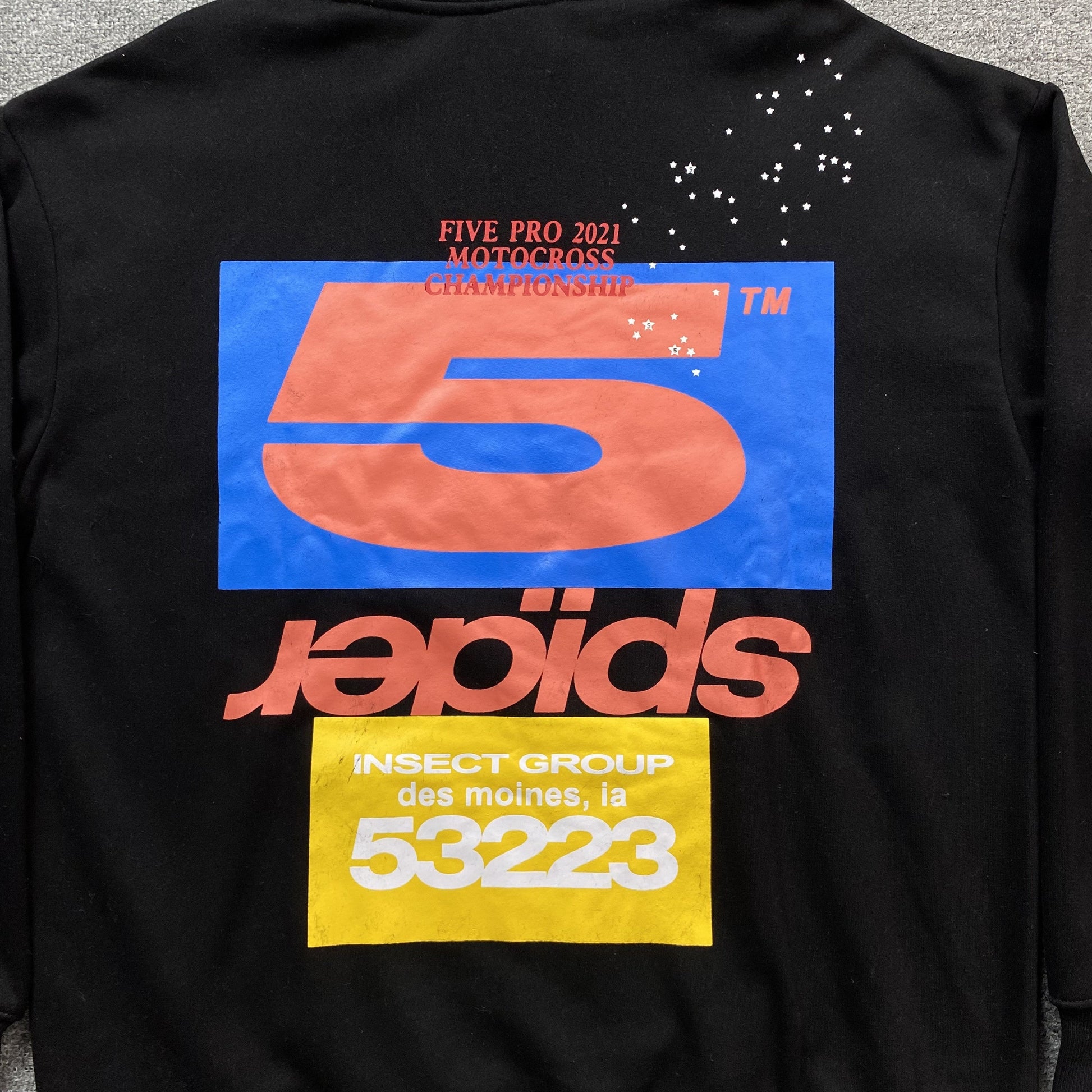 SP5DER Adult Hoodie - Black Unisex Streetwear Limited Edition - The SP5DER ADULT HOODIE BLACK - REPLICA is a bold and versatile addition to any