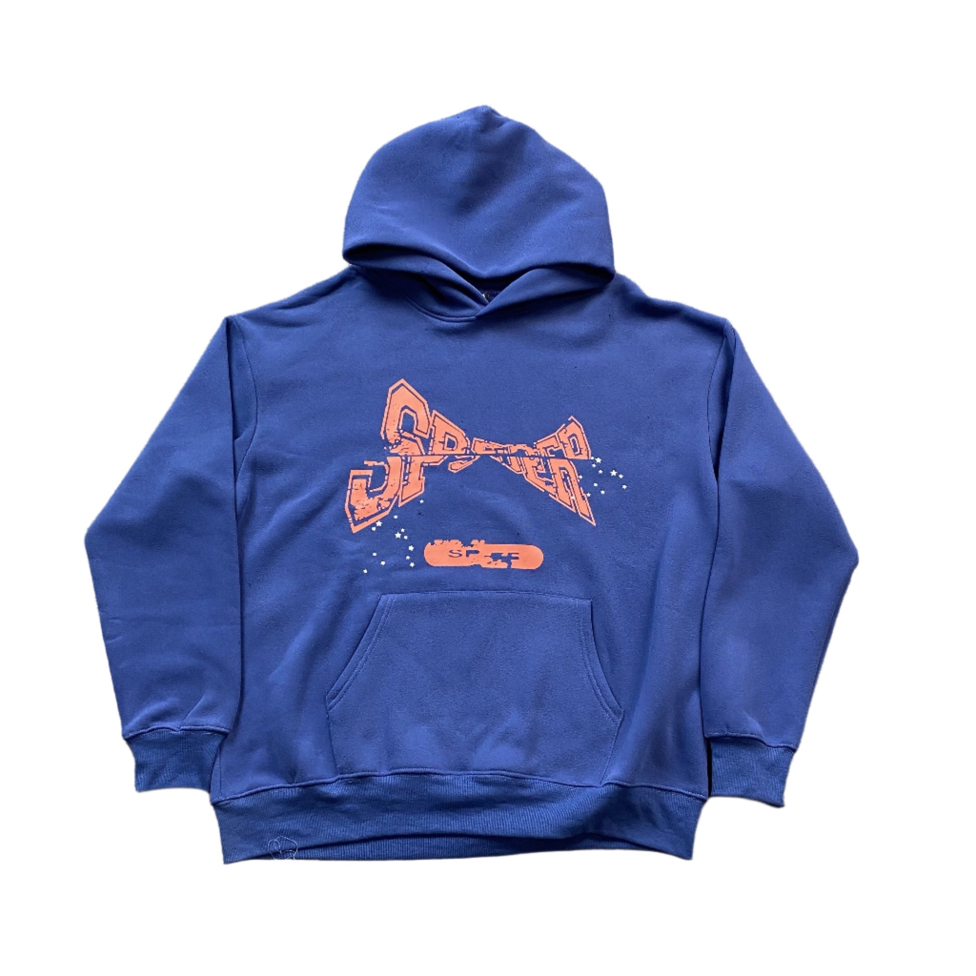 SP5DER Adult Hoodie - Navy Unisex Streetwear Limited Edition - The SP5DER ADULT HOODIE NAVY - REPLICA is a sleek yet bold streetwear essential, offering