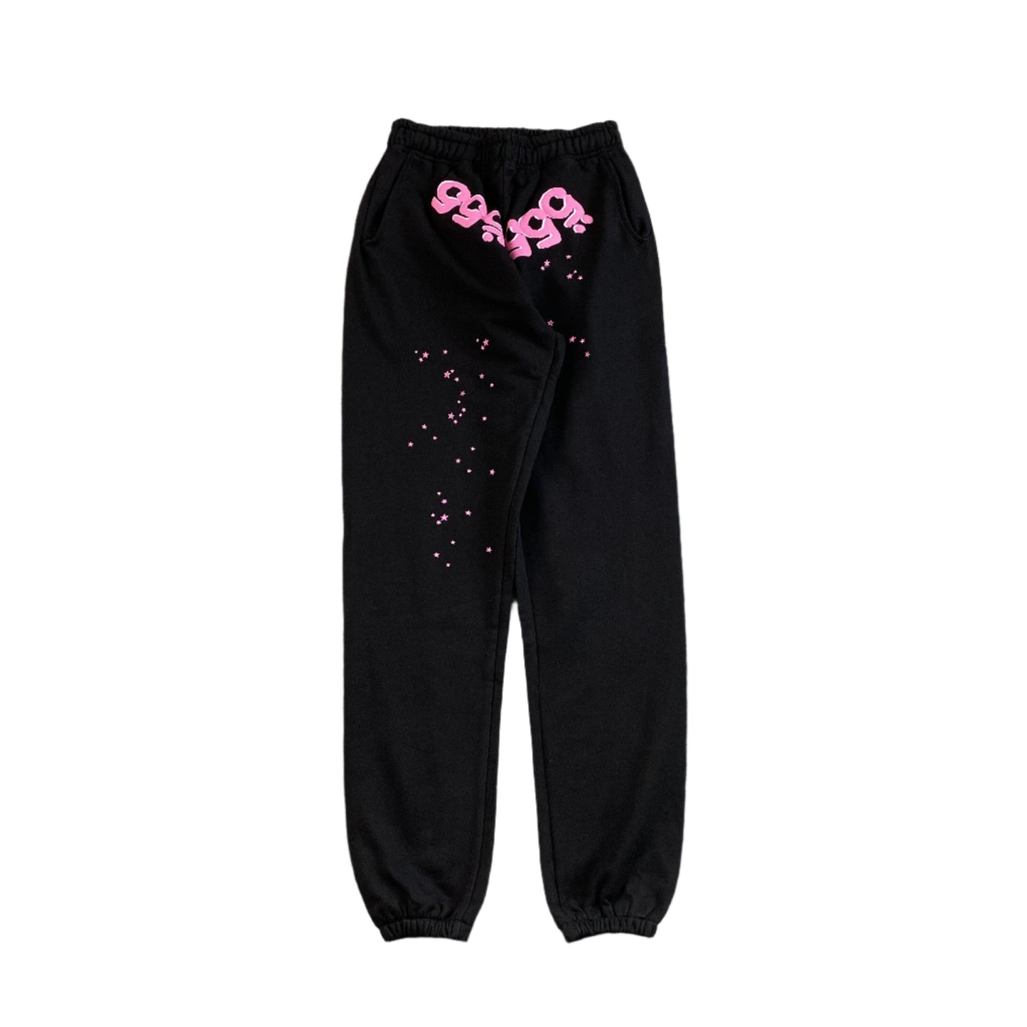 SP5DER Angel Number Sweatpants - Black Unisex Streetwear Limited Edition - The SP5DER ANGEL NUMBER SWEATPANTS BLACK - REPLICA blend bold streetwear aesthetics with a mystical