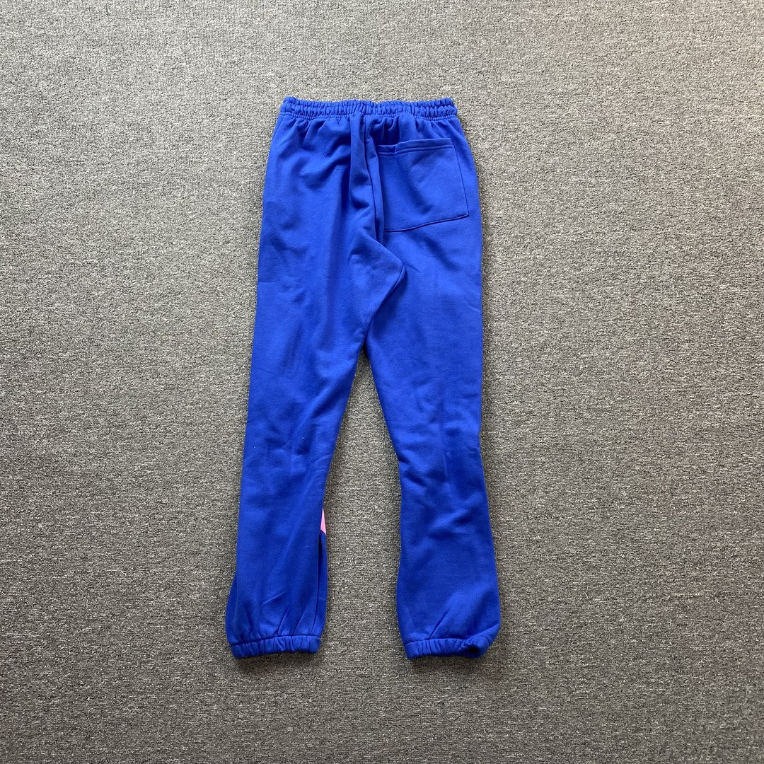SP5DER Beluga Sweatpants - Blue Unisex Streetwear Limited Edition - The SP5DER BELUGA SWEATPANTS BLUE - REPLICA bring bold streetwear energy and everyday comfort together