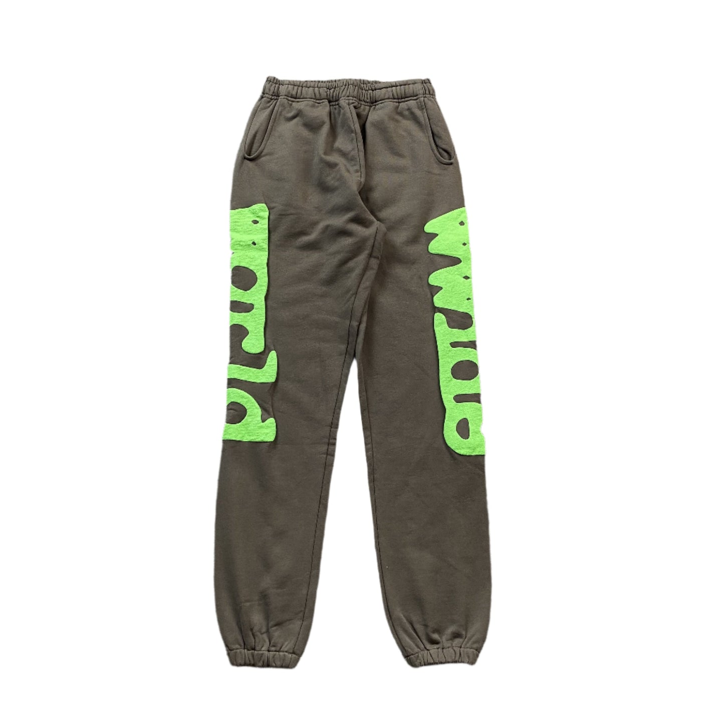 SP5DER Beluga Sweatpants Slate Grey - - Green Unisex Streetwear Limited Edition - The SP5DER BELUGA SWEATPANTS SLATE GREY/GREEN - REPLICA fuse streetwear edge with ultimate comfort ,