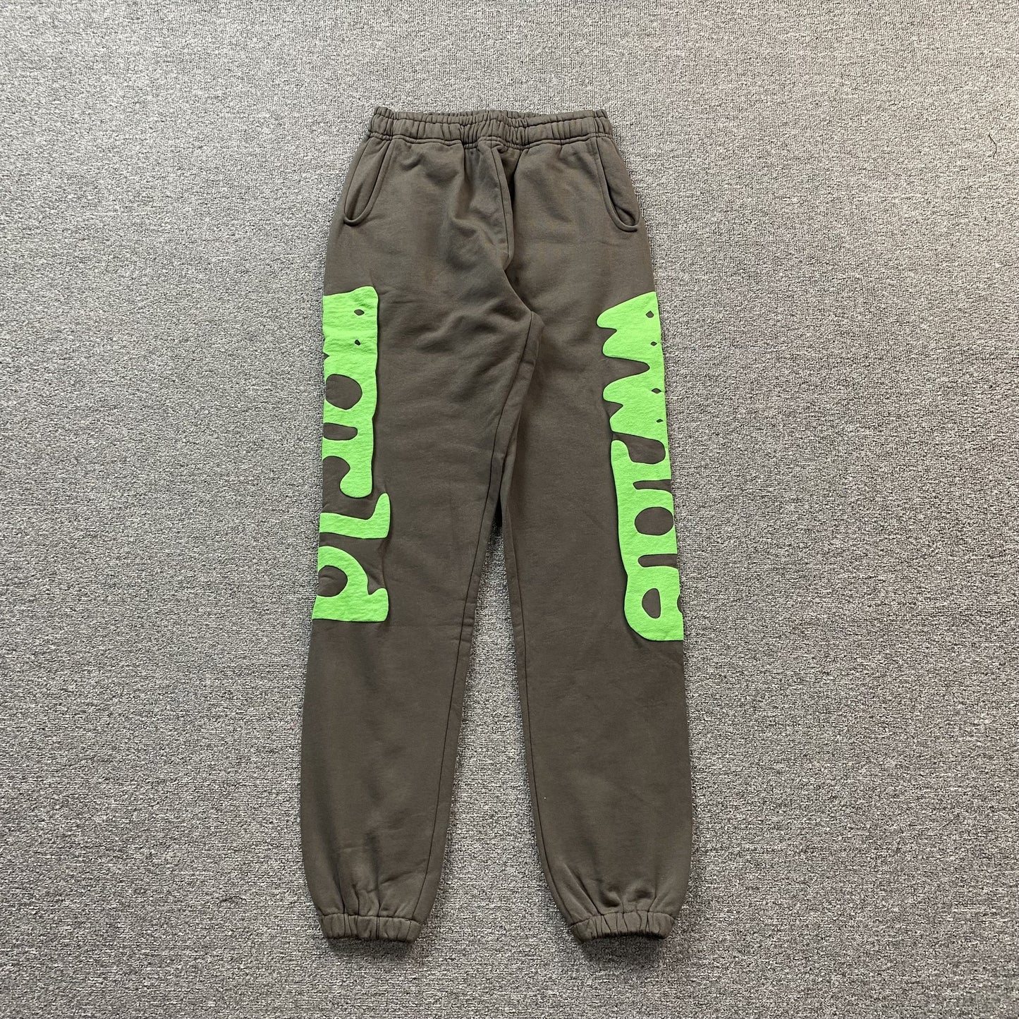 SP5DER Beluga Sweatpants Slate Grey - - Green Unisex Streetwear Limited Edition - The SP5DER BELUGA SWEATPANTS SLATE GREY/GREEN - REPLICA fuse streetwear edge with ultimate comfort ,