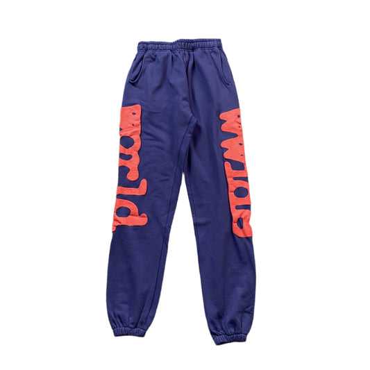 SP5DER Beluga Sweatpants Slate - Navy Unisex Streetwear Limited Edition - The SP5DER BELUGA SWEATPANTS SLATE NAVY - REPLICA deliver a bold mix of streetwear edge