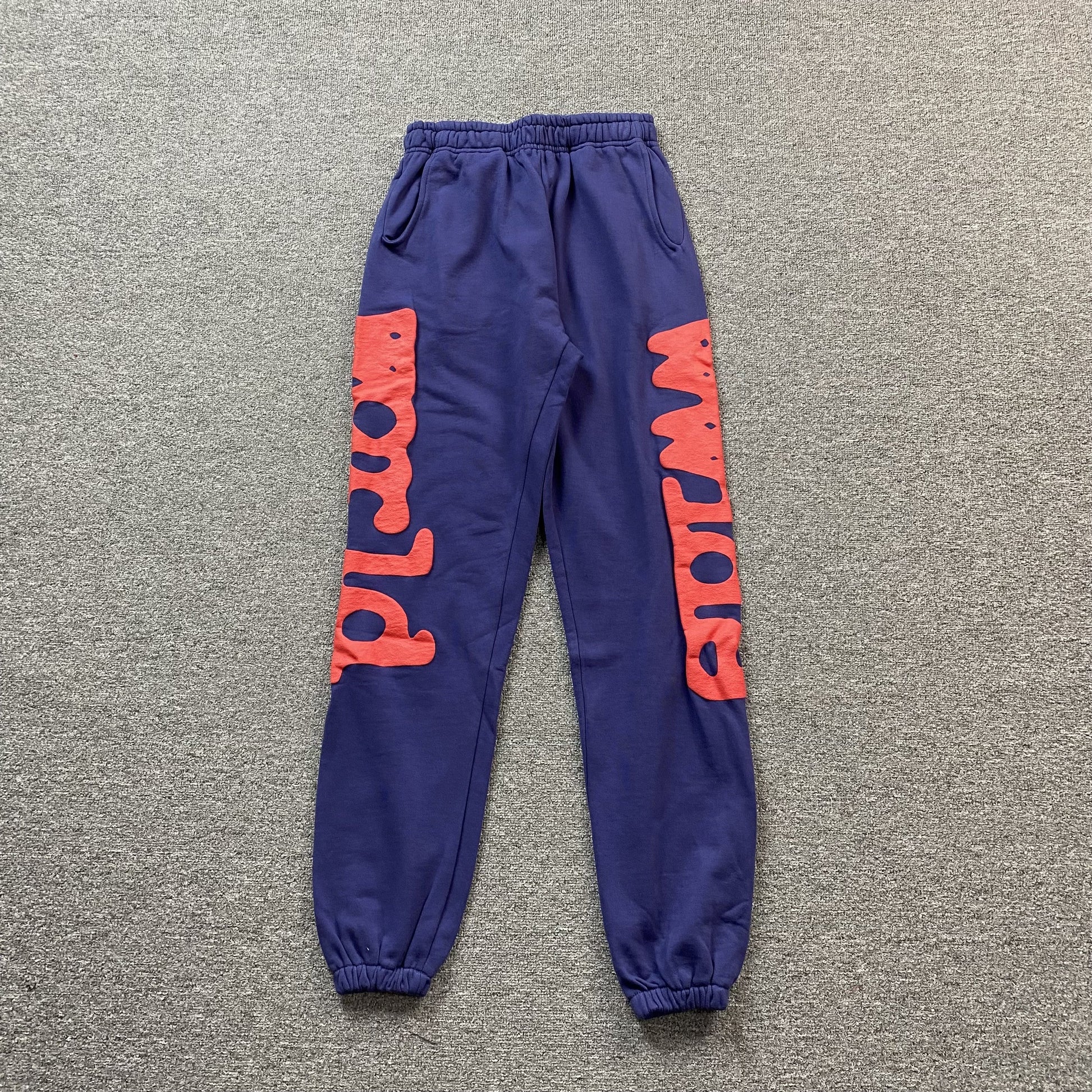 SP5DER Beluga Sweatpants Slate - Navy Unisex Streetwear Limited Edition - The SP5DER BELUGA SWEATPANTS SLATE NAVY - REPLICA deliver a bold mix of streetwear edge