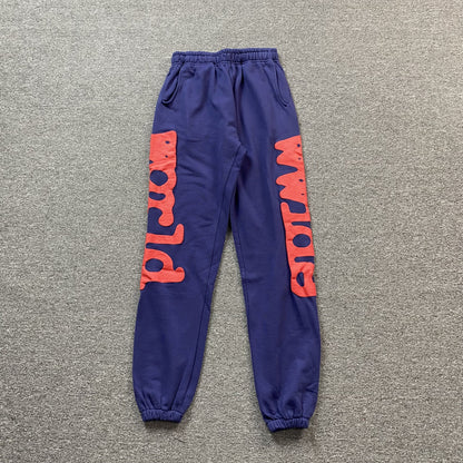 SP5DER Beluga Sweatpants Slate - Navy Unisex Streetwear Limited Edition - The SP5DER BELUGA SWEATPANTS SLATE NAVY - REPLICA deliver a bold mix of streetwear edge