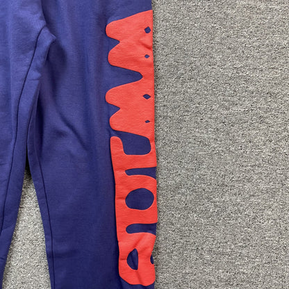 SP5DER Beluga Sweatpants Slate - Navy Unisex Streetwear Limited Edition - The SP5DER BELUGA SWEATPANTS SLATE NAVY - REPLICA deliver a bold mix of streetwear edge
