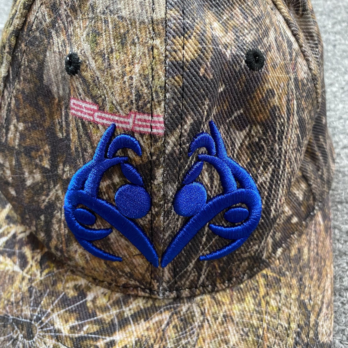 SP5DER BLUE LOGO CAP REAL TREE CAMO - side view - replica sneakers