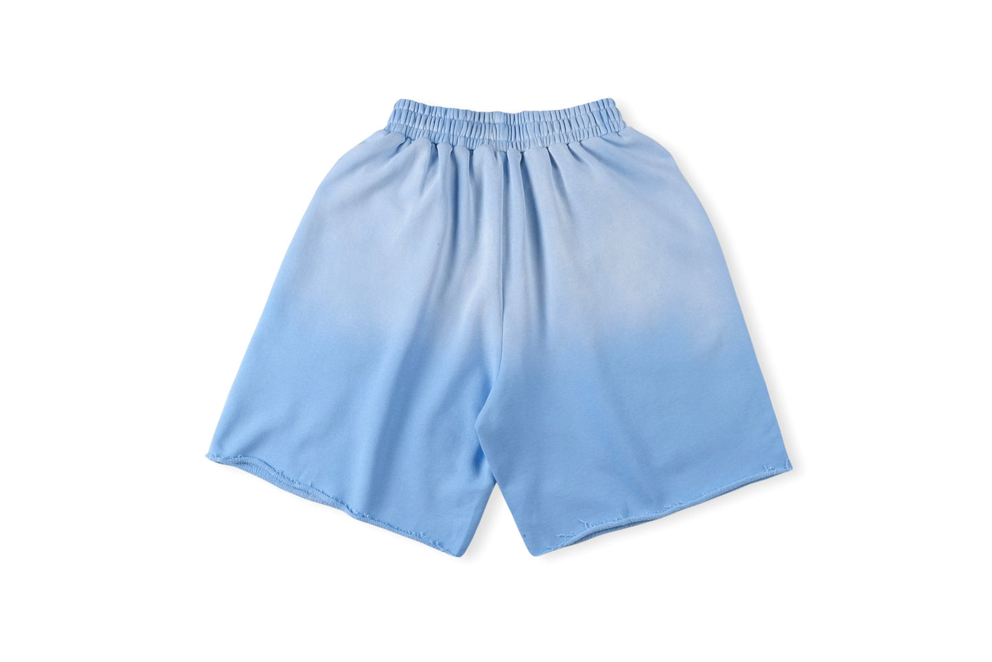 SP5DER Cut Sweatshort Vintage Shorts - Blue Unisex Streetwear Limited Edition - The SP5DER CUT SWEATSHORT VINTAGE BLUE - REPLICA combines retro-inspired aesthetics with modern streetwear vibes.