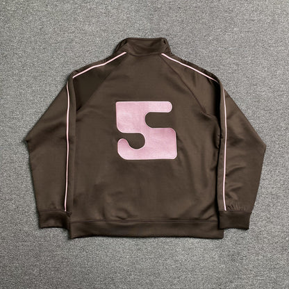 SP5DER G550 Jacket - Brown Unisex Streetwear Limited Edition - The SP5DER AOP WEB SWEATPANTS HEATHER GREY - REPLICA fuse bold streetwear design with all-day