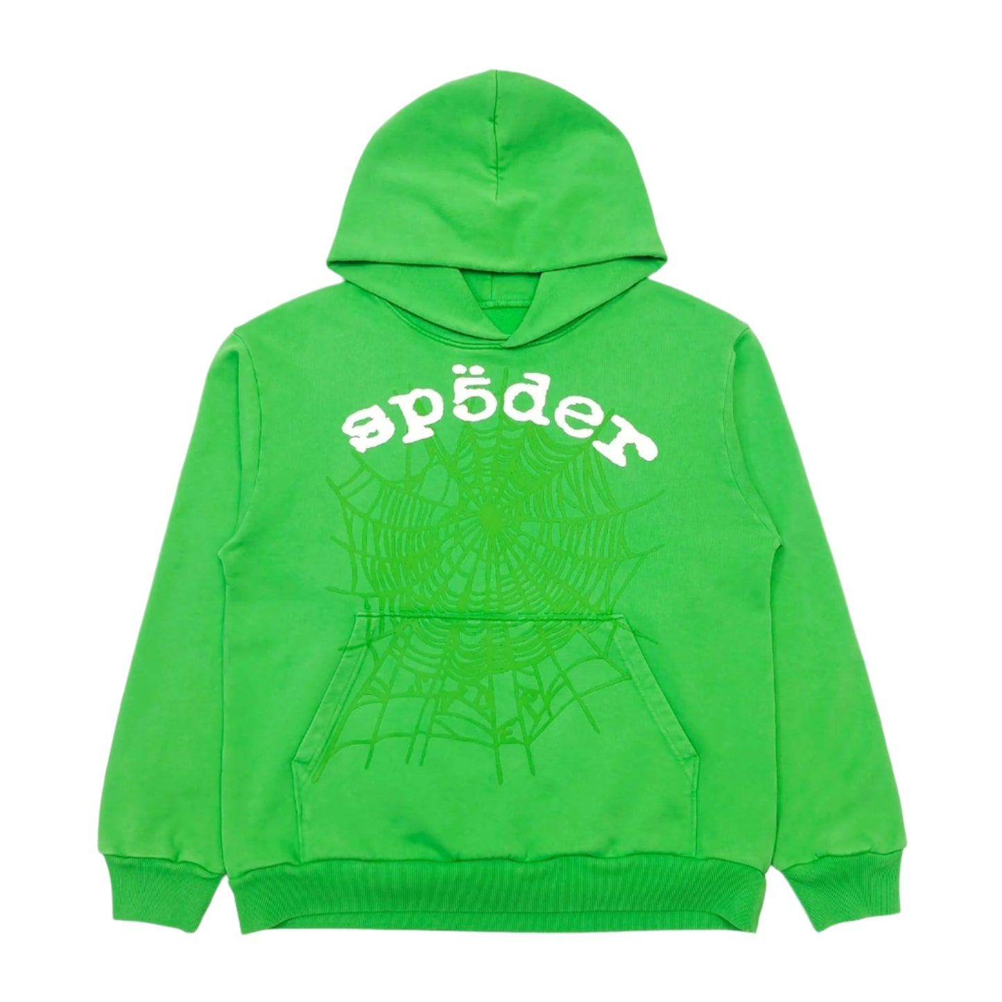 SP5DER Legacy Hoodie - Green Unisex Streetwear Limited Edition - The SP5DER LEGACY HOODIE GREEN - REPLICA is a bold and dynamic addition to your