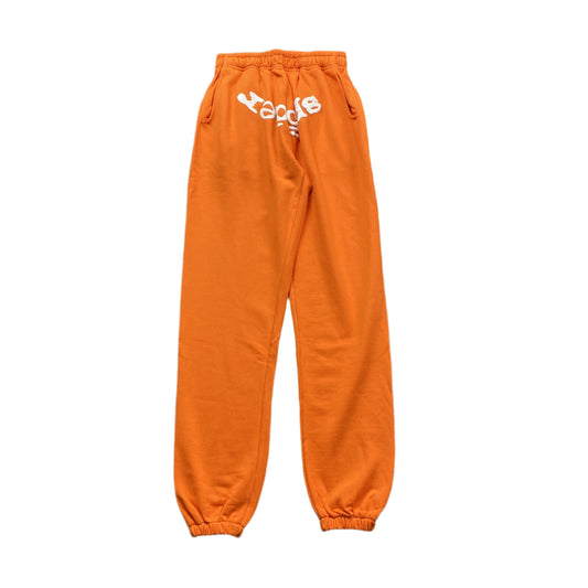 SP5DER Legacy Sweatpants - Orange Unisex Streetwear Limited Edition - The SP5DER LEGACY SWEATPANTS ORANGE - REPLICA are the perfect fusion of bold streetwear aesthetics