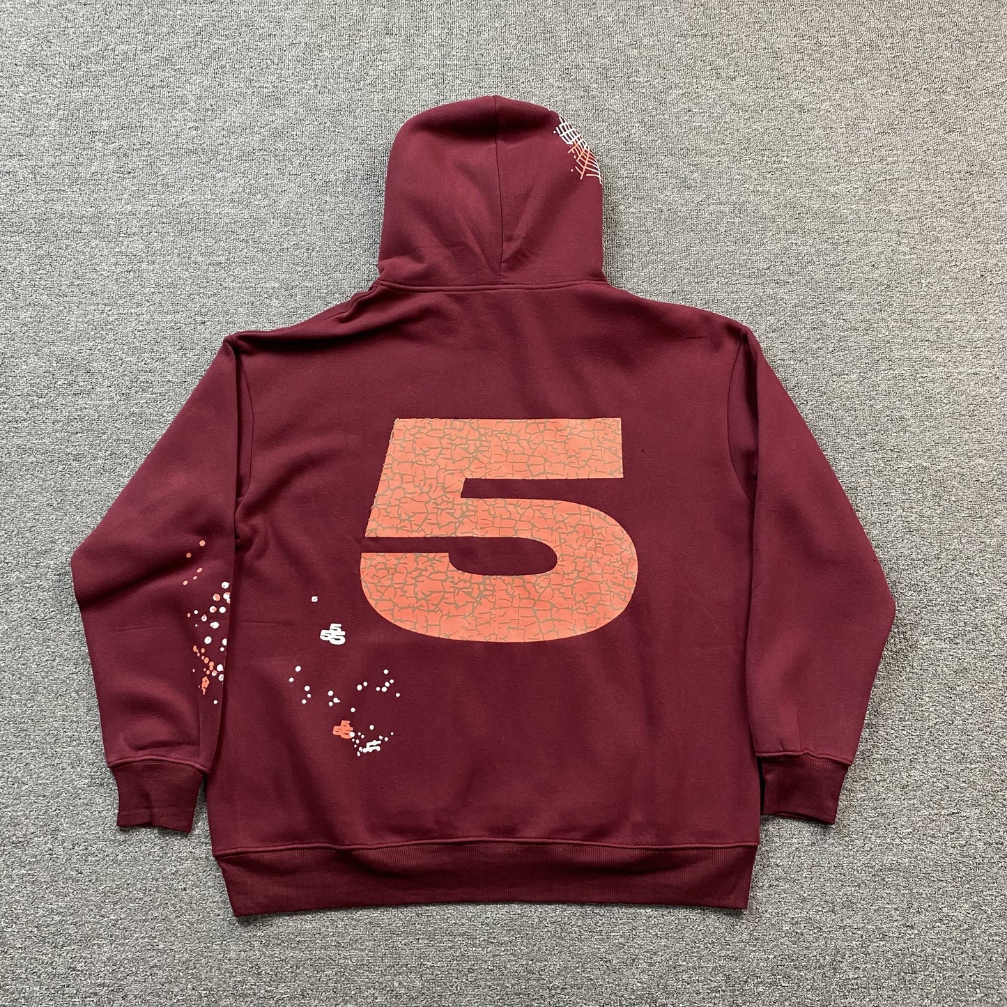 SP5DER Nocturnal Highway Hoodie Burgundy Unisex Streetwear Limited Edition - The SP5DER NOCTURNAL HIGHWAY HOODIE BURGUNDY - REPLICA brings bold streetwear energy with a sleek