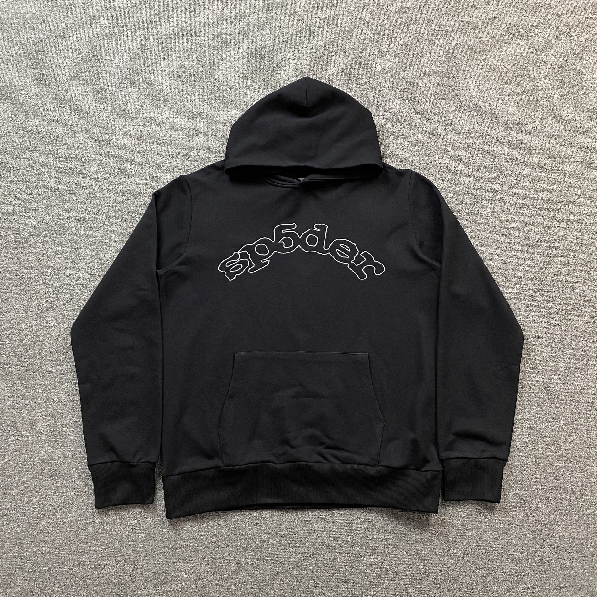 SP5DER Og Logo Hoodie - Black Unisex Streetwear Limited Edition - The SP5DER OG LOGO HOODIE BLACK - REPLICA is the perfect fusion of streetwear minimalism