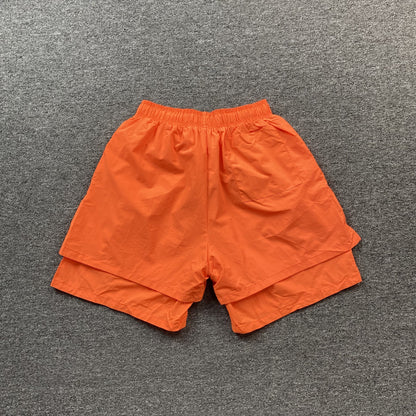 SP5DER Og Web Double Layer Short Shorts - Orange Unisex Streetwear Limited Edition - The SP5DER OG WEB DOUBLE LAYER SHORT ORANGE - REPLICA brings bold energy and unique