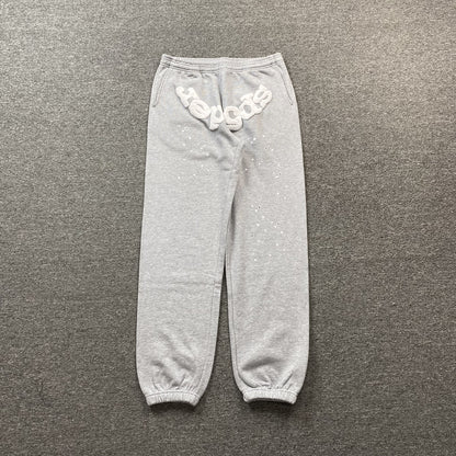 SP5DER Og Web Sweatpants Heather - Grey Unisex Streetwear Limited Edition - The SP5DER OG WEB SWEATPANTS HEATHER GREY - REPLICA bring together bold streetwear design and