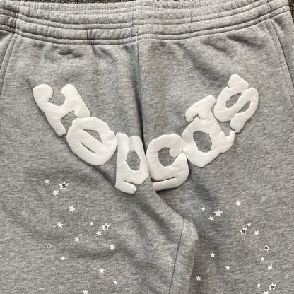 SP5DER Og Web Sweatpants Heather - Grey Unisex Streetwear Limited Edition - The SP5DER OG WEB SWEATPANTS HEATHER GREY - REPLICA bring together bold streetwear design and