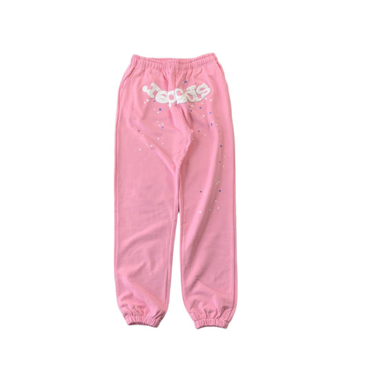 SP5DER Og Web Sweatpants - Pink Unisex Streetwear Limited Edition - The SP5DER OG WEB SWEATPANTS PINK - REPLICA fuse bold streetwear design with everyday comfort