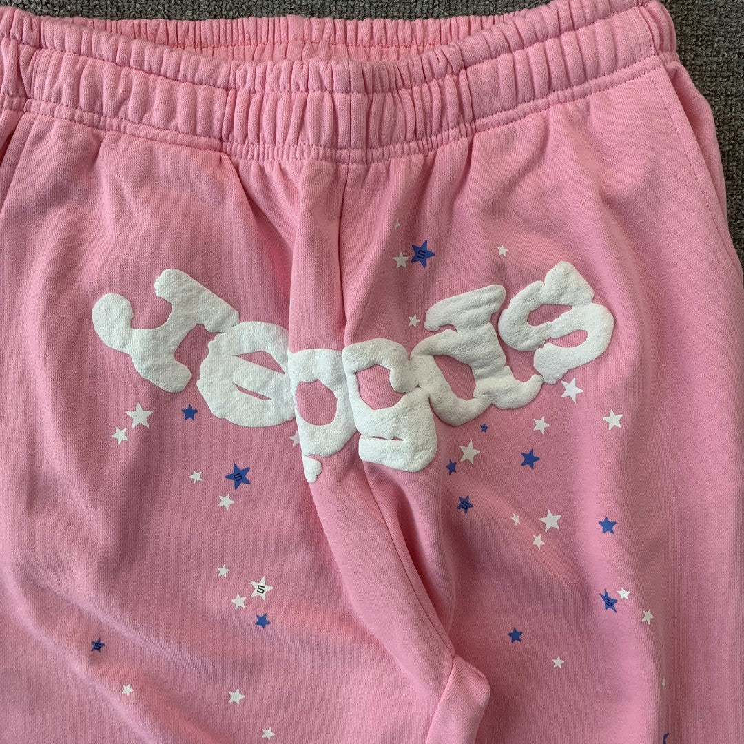 SP5DER Og Web Sweatpants - Pink Unisex Streetwear Limited Edition - The SP5DER OG WEB SWEATPANTS PINK - REPLICA fuse bold streetwear design with everyday comfort