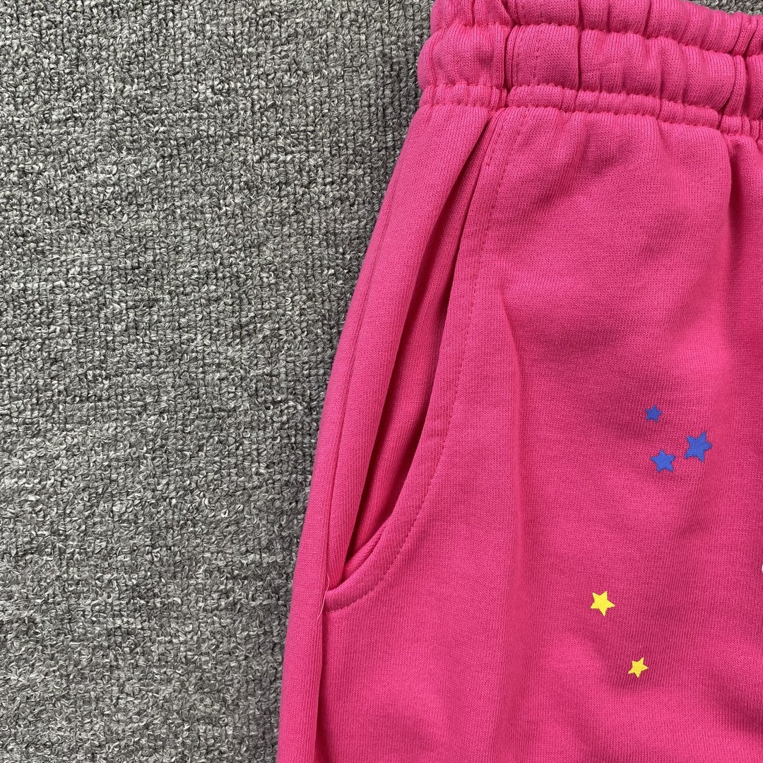 SP5DER P*NK SWEATPANTS PINK - logo - replica sneakers