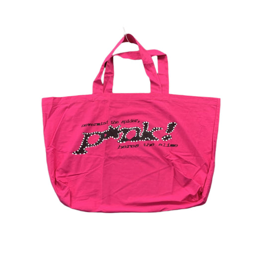 SP5DER P*nk Tote Bag - Pink Unisex Streetwear Limited Edition - The SP5DER P*NK TOTE BAG PINK - REPLICA is the perfect blend of streetwear energy