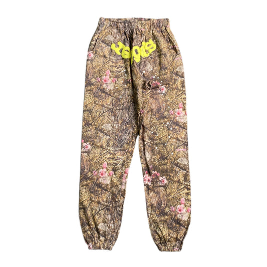 SP5DER Real Tree Og Web Sweatpants Camo - Red Unisex Streetwear Limited Edition